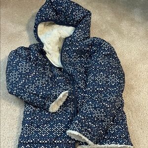 The North Face Kids Blue and White Jacket